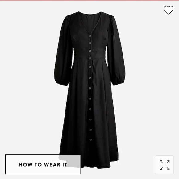 J Crew Stretch viscose blend button-front midi dress BK985 - Picture 1 of 5